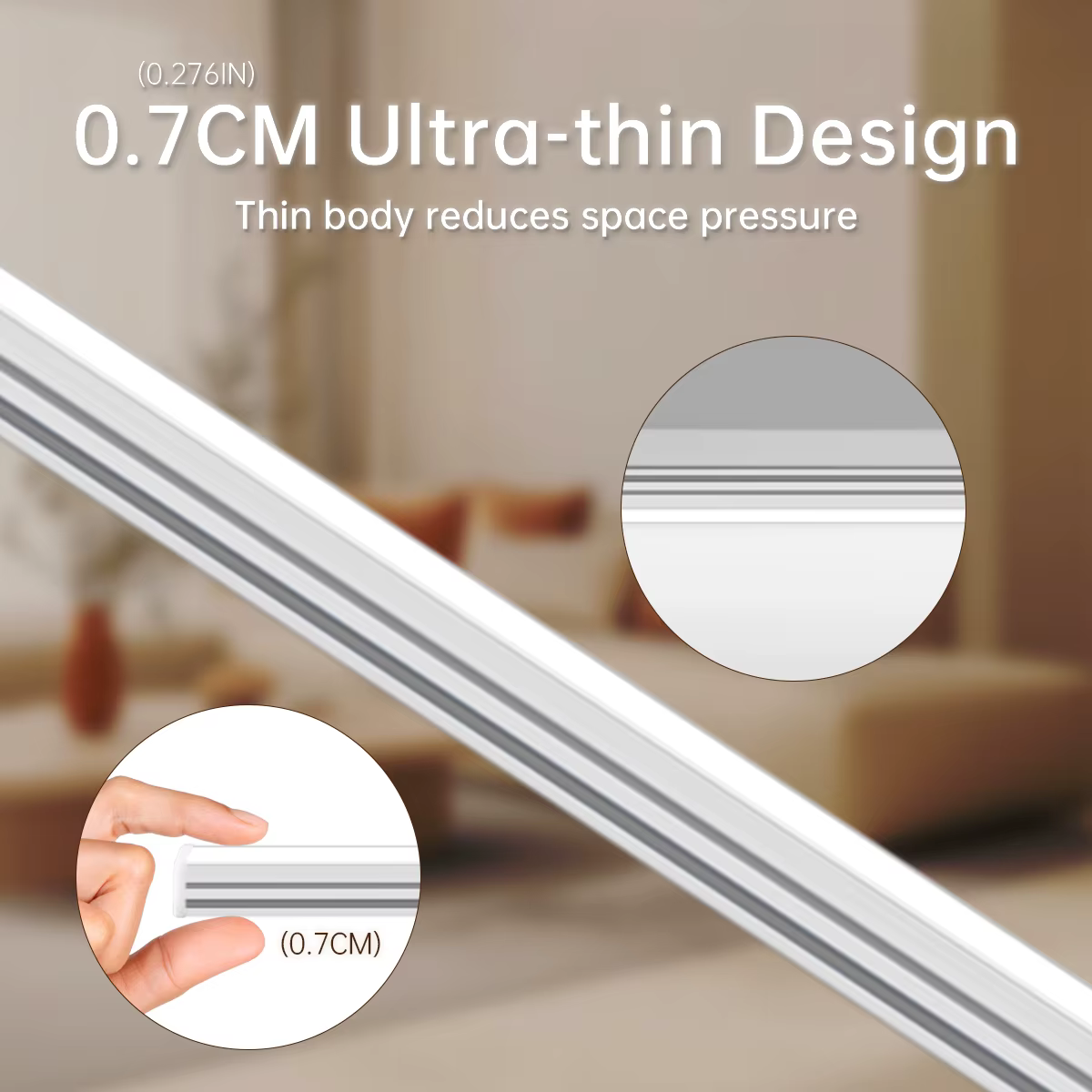Barre lumineuse LED efficace, variable à la chaleur, télécommande RF/contrôle Bluetooth 12V 30CM/40CM/50CM, éclairage nocturne pour cuisine et salon, 1 à 6 pièces