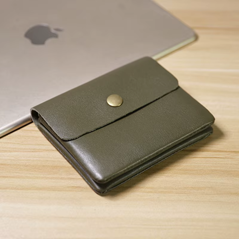 WERLLANDS Portefeuille porte-cartes court bicolore en cuir PU rétro avec boucle en laiton