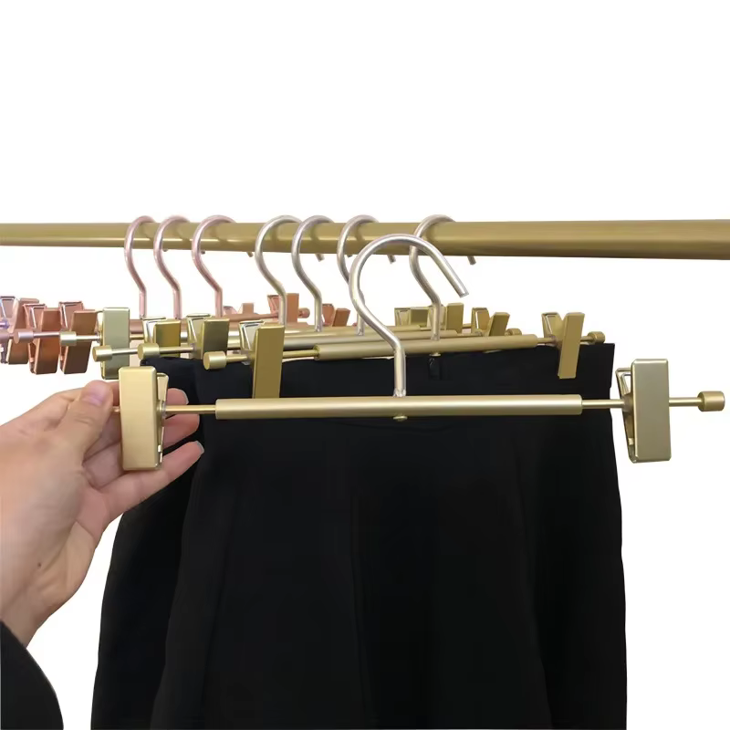 10PC cintres Clips en métal pantalons support cintres gain de place cintre organisateur placard pantalons cintres Leggings cintre en métal