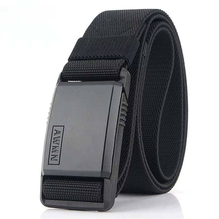 Ceinture en Nylon pour hommes, nouvelle mode 2026, boucle magnétique, ceintures réglables, élastiques, haute qualité, résistante à l'usure, ceinture d'entraînement