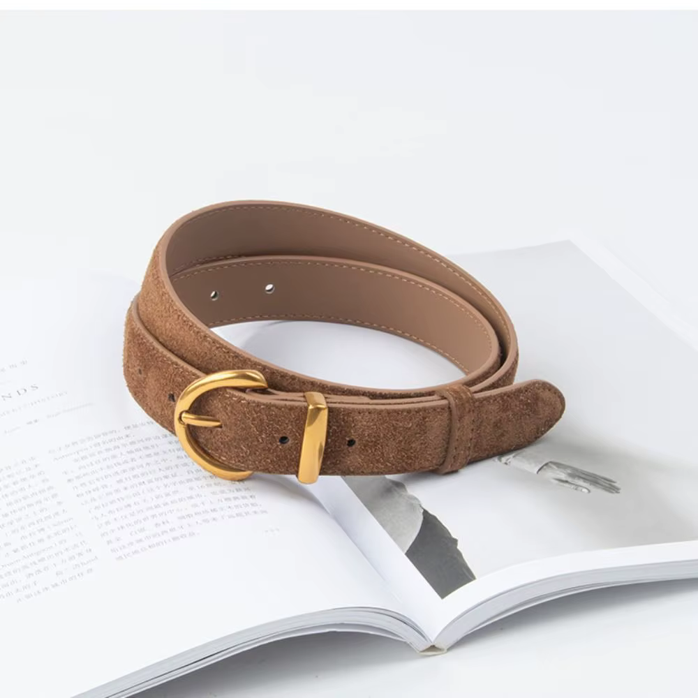Ceinture en cuir suédé pour femme