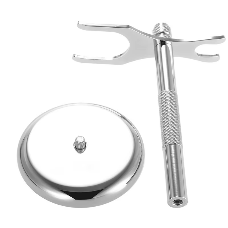 Support de rasoir pour homme en acier inoxydable, support pour brosse à raser, support pour rasoir de sécurité, support de rasoir 15 cm et brosse non incluses
