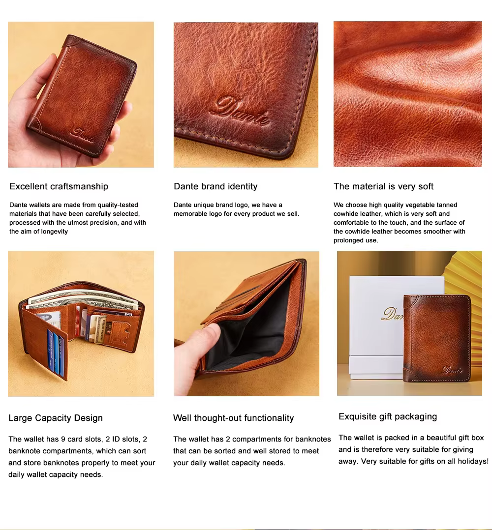 Portefeuille en cuir pour homme Dante