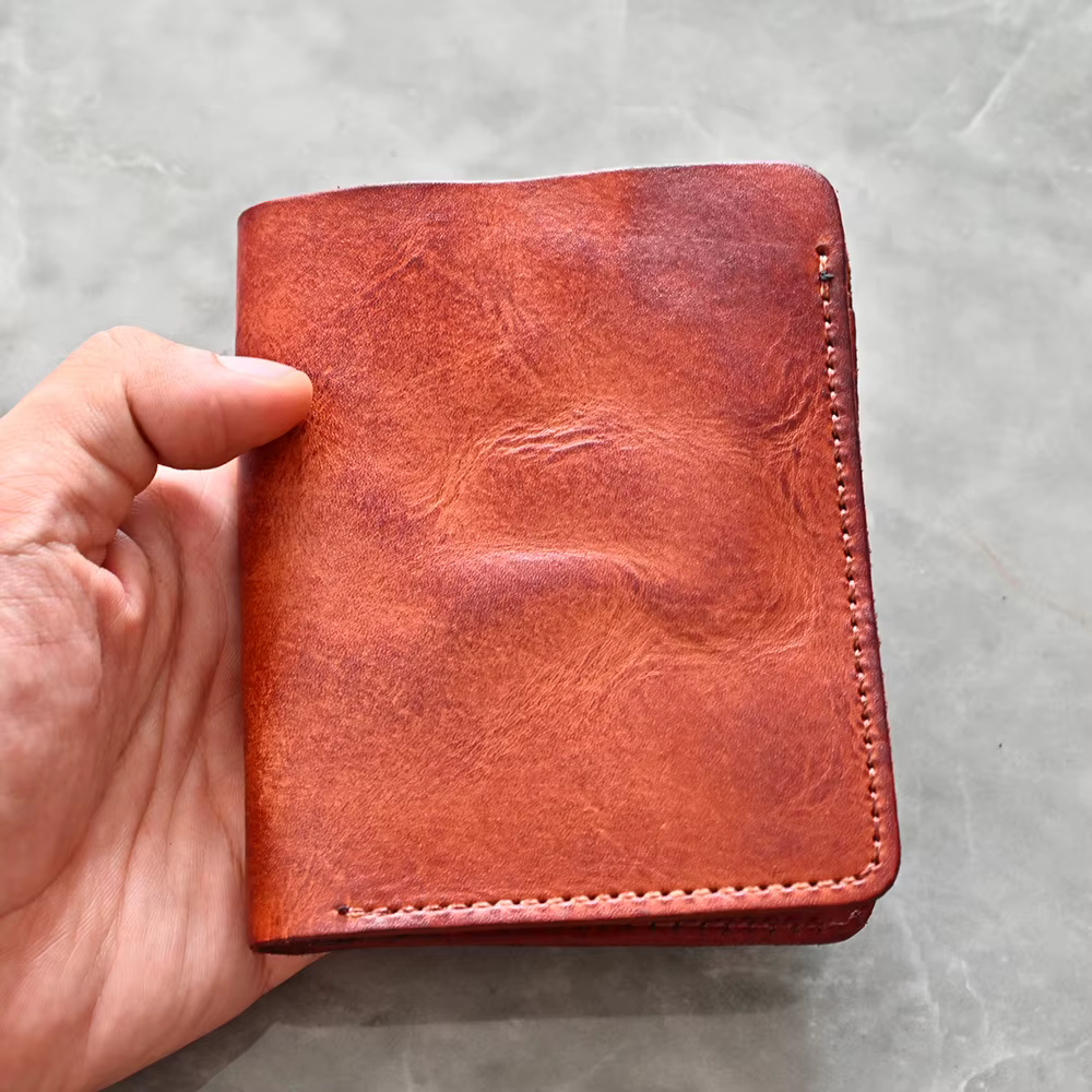 Porte monnaie pour homme vintage en cuir véritable pour hommes et femmes