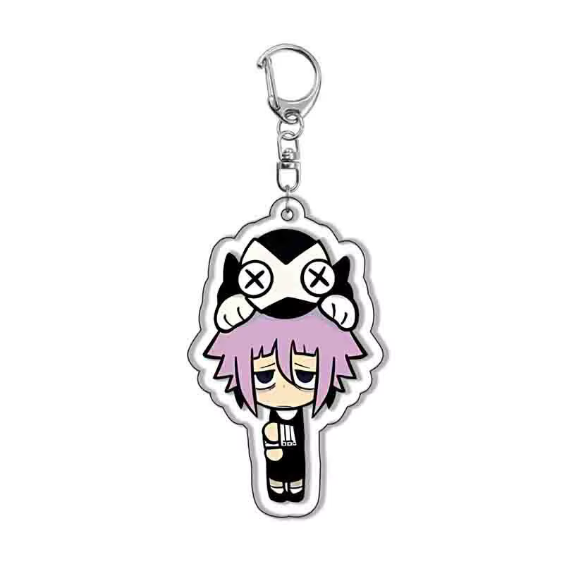 Porte-clés de collection personnage d'anime Soul Eater Tsubaki Nakatsukasa, cadeau créatif de dessin animé, accessoire décoratif pour clés Kingring