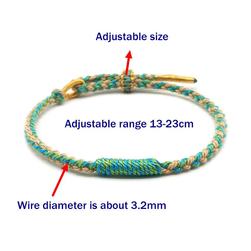 Bracelets porte-bonheur faits main en fil de coton multicolore, ajustables, pour l'amitié et la décoration de fête