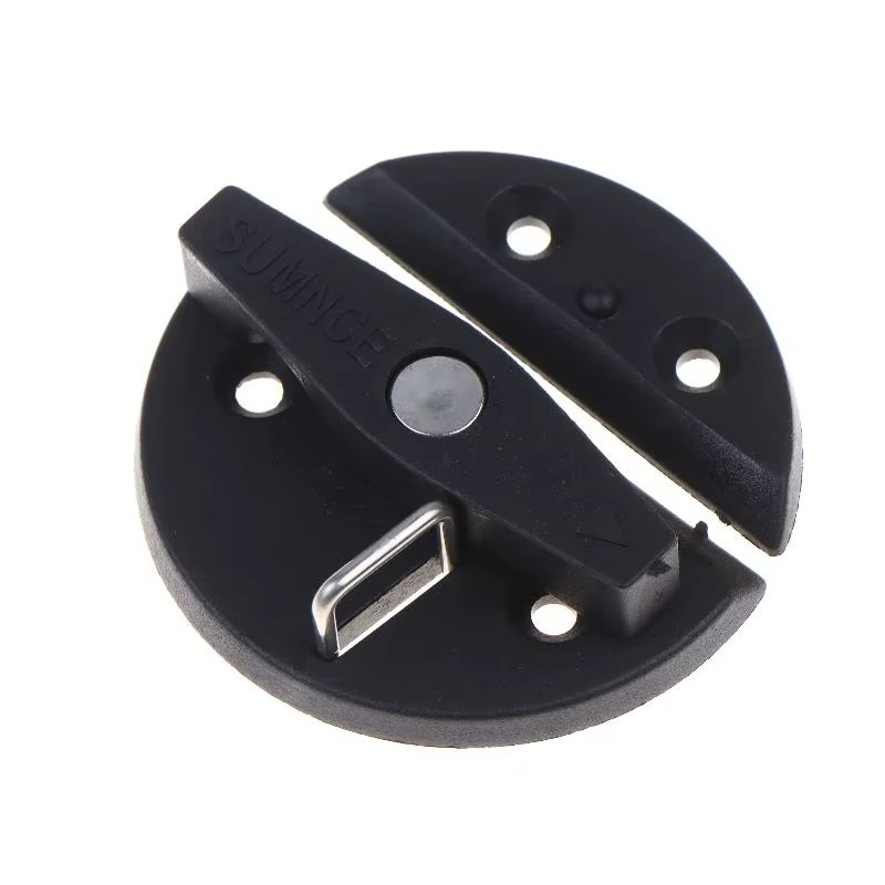 Verrou de trappe de caravane, loquet de porte de toilette de camping-car, serrure ronde pour camping-car, yacht, bouton rotatif en plastique pour trappe, bouton de porte d'armoire de bateau