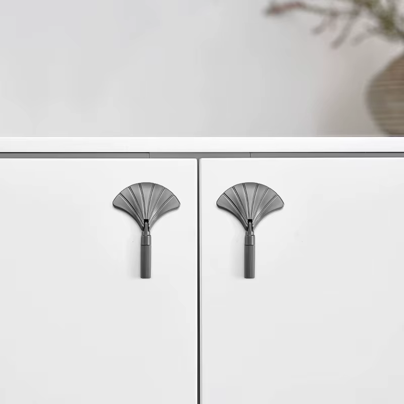 Armoire de poignée de porte d'armoire haut de gamme moderne, armoire de cuisine, armoire de luxe légère personnalisée en forme d'éventail, boutons de poignée de tiroir