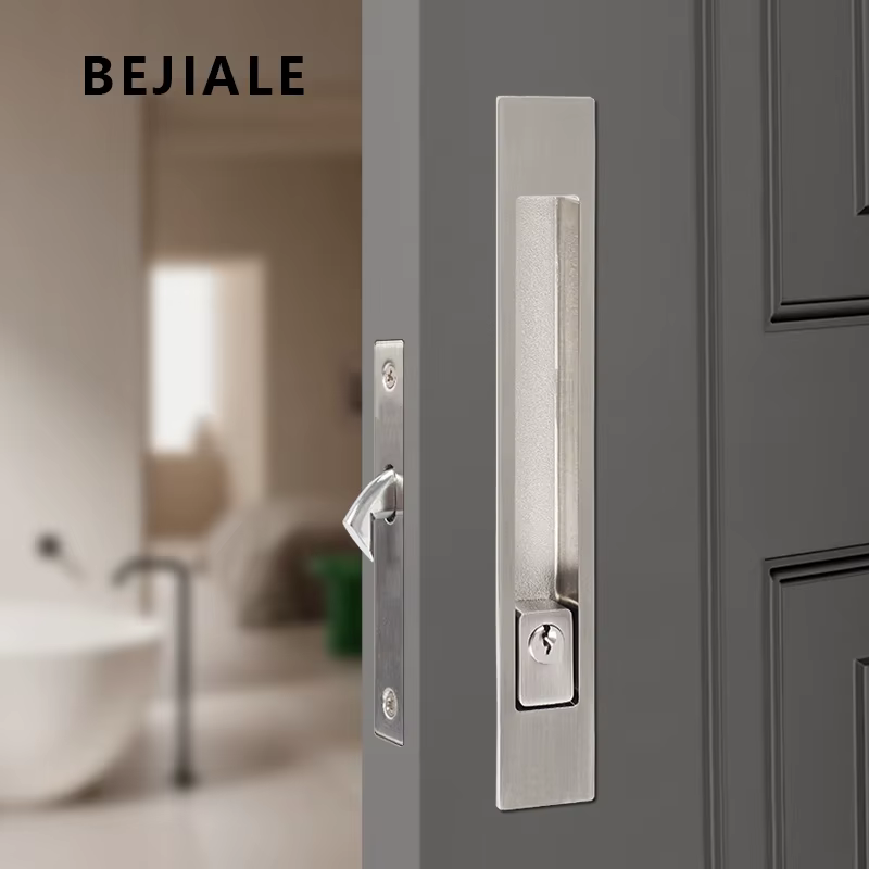 Serrure de Porte Coulissante en Bois Invisible, Crochet de Cuisine, Encastré