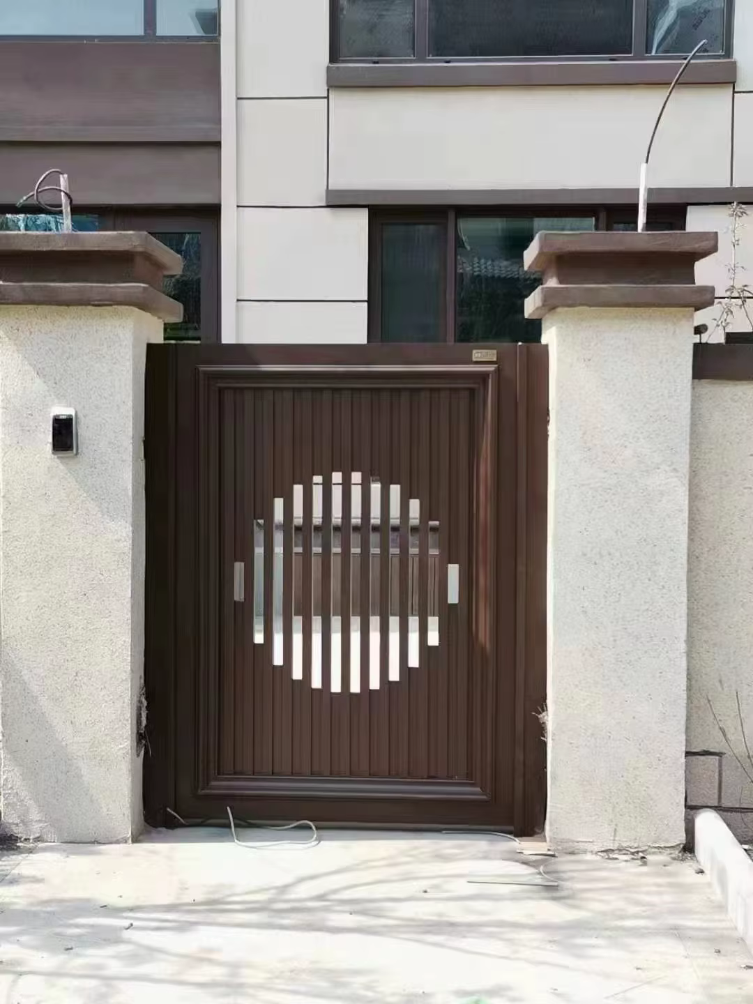 Porte Piétonnière en Aluminium Moderne Résidentielle, Porte de Driway avec Haute Sécurité