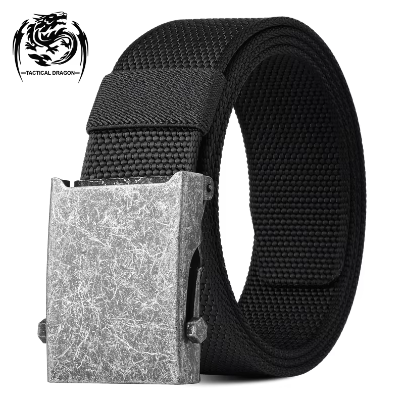 Ceinture en Nylon à boucle automatique à rouleau épaissi-ceinture universelle pour pantalons d'affaires et décontractés pour hommes d'exportation de vente chaude