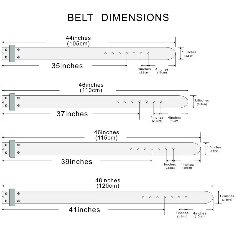Sogefimen ceinture pour hommes sans boucle une pièce ceintures en cuir pleine fleur