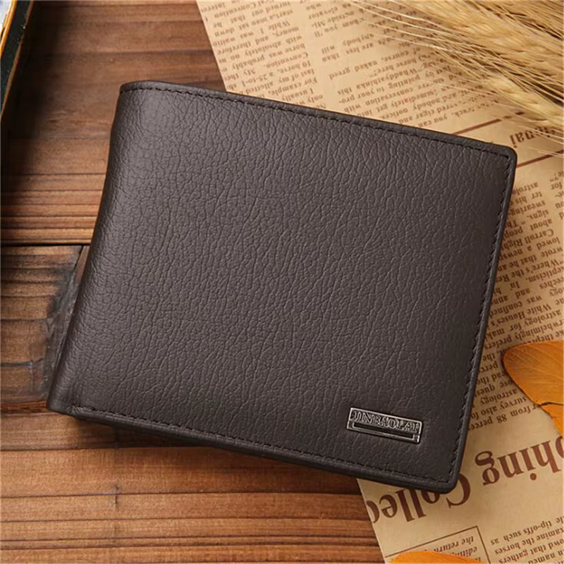 Vintage court hommes portefeuilles en cuir véritable porte-carte de crédit étanche hommes sac à main classique monnaie poche noir mâle portefeuille