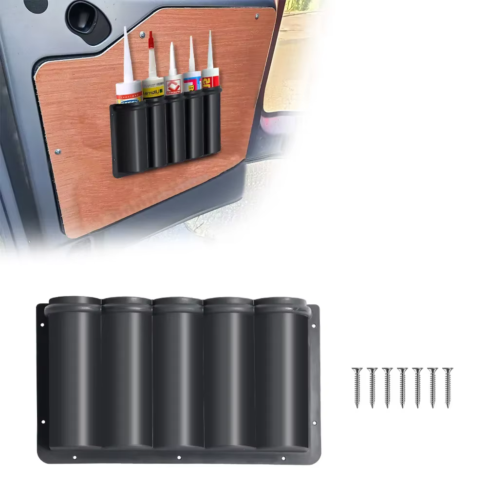 Boîte de rangement de canette de pulvérisation de porte de caravane, boîte de rangement en plastique ABS Durable adaptée au poche de rangement de Van, accessoires de camping-car REW-287