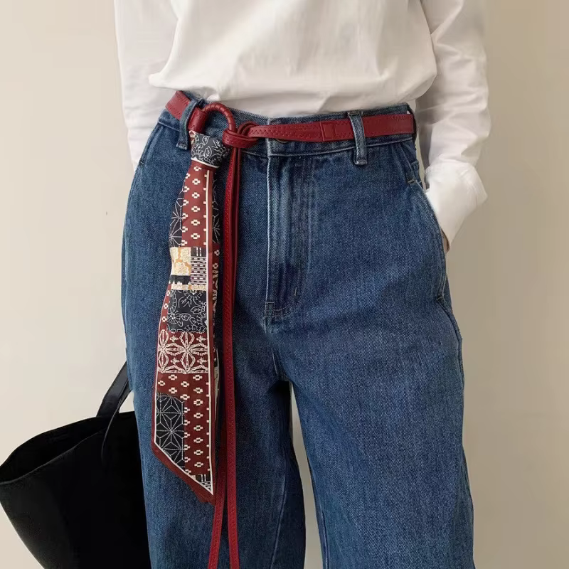 Accessoires de ceinture en soie pour femmes