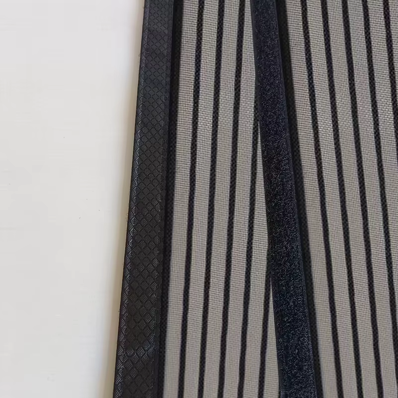 Rideau de porte de garage noir, aspiration magnétique, prévention des moustiques et de la poussière, grand rideau de porte, double ouverture, aucun poinçonnage requis