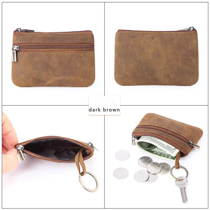 Porte-carte Crazy Horse en cuir
