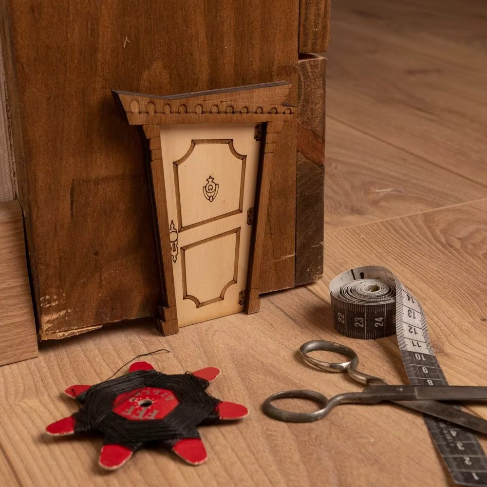 Porte d'elfe en bois, petits accessoires de jardin, porte de fée miniature, décoration de jardin DIY pour la décoration des arbres