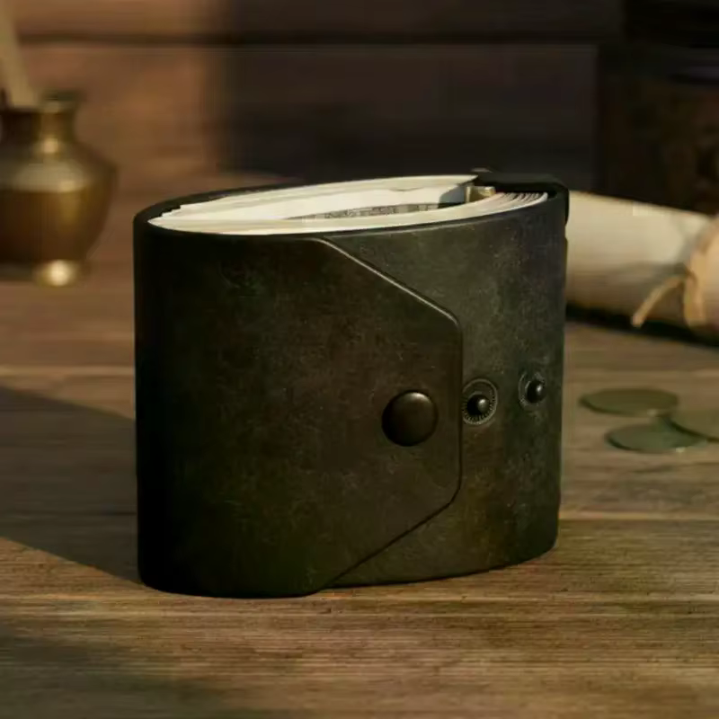 Portefeuille polyvalent en cuir PU avec pince à billets à accès rapide pour les professionnels multi-tâches