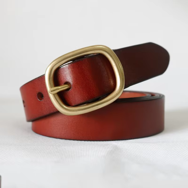 Ceinture en cuir véritable pour femme