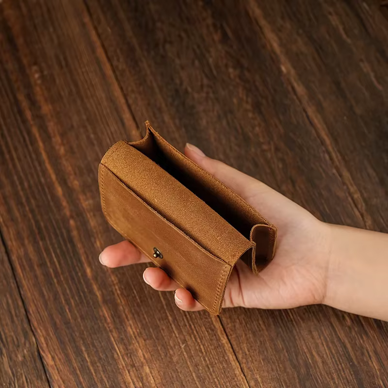 Porte-carte Vintage en cuir véritable pour hommes
