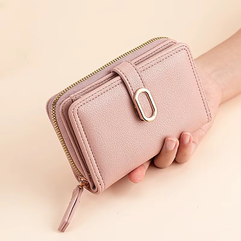 Portefeuille femme avec poche à monnaie zippée sacs à main en cuir PU pour femmes portefeuilles