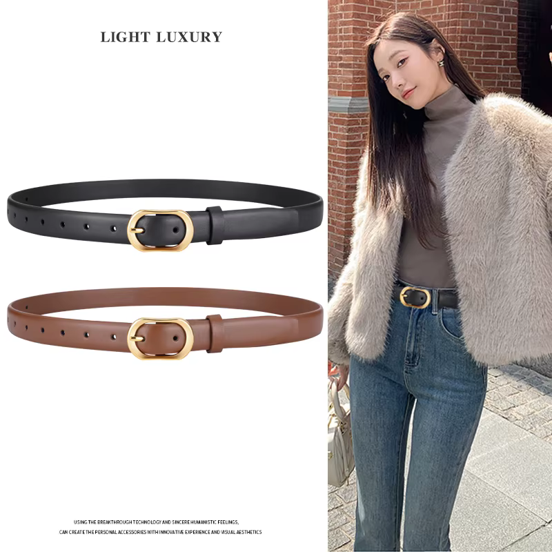Ceinture en cuir PU pour femmes