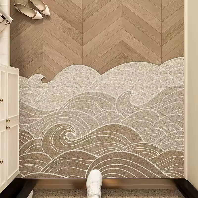 Tapis de porte d'entrée antidérapant, coupe libre, décoratif, parfait pour le linge, la cuisine, la décoration de la pièce des invités