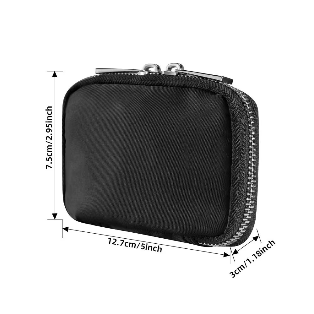 Porte-clés Organisateur Tendance Grande Capacité Multifonctionnel Étui à Clés de Maison avec Boucle et Fermeture Éclair