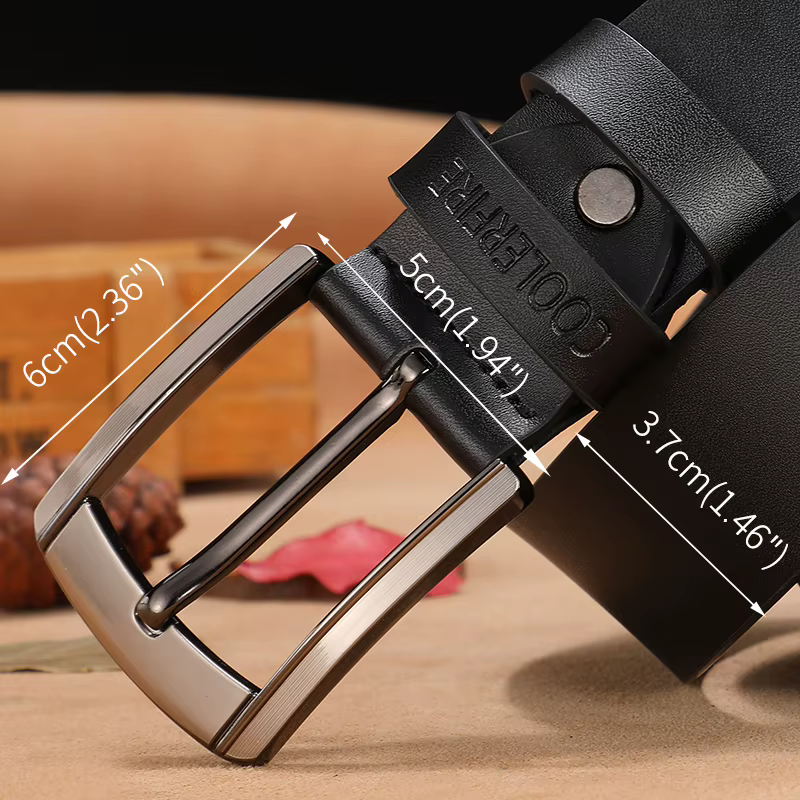 Ceinture en cuir véritable pour hommes