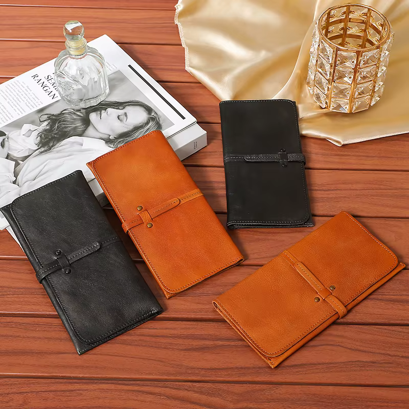 Portefeuille Long en Cuir de Vache group pour Homme et Femme