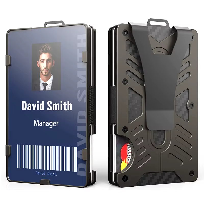 Portefeuilles tactiques avec porte-badge d'identification transparent