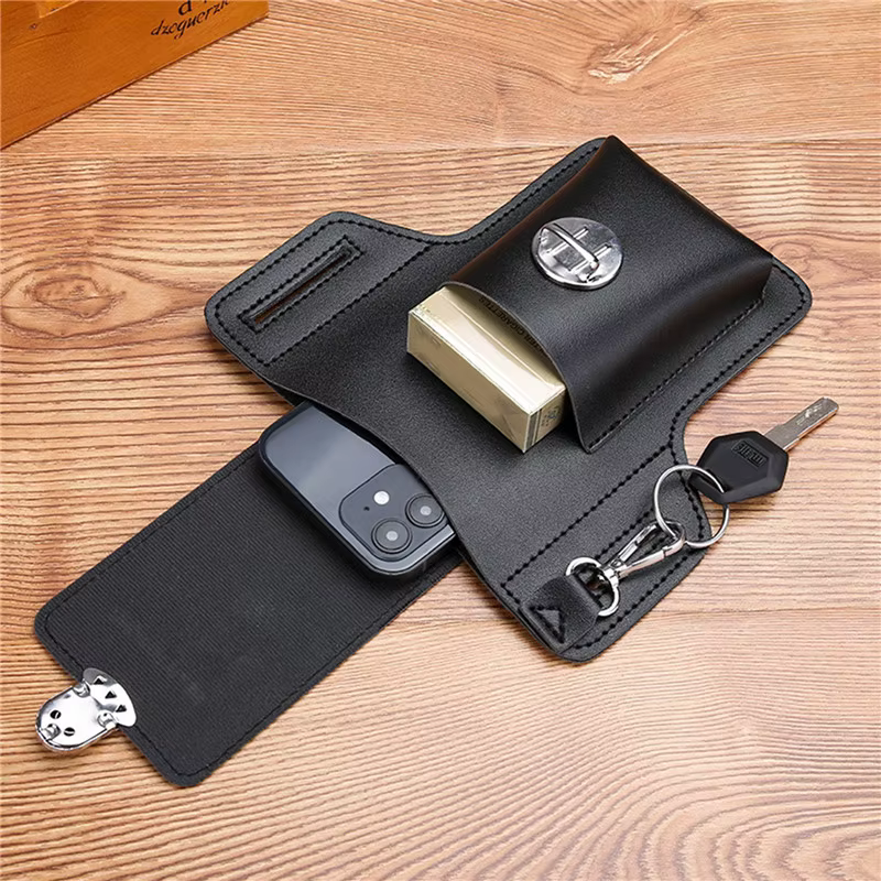 Sac de ceinture de téléphone en cuir Pu multifonctionnel
