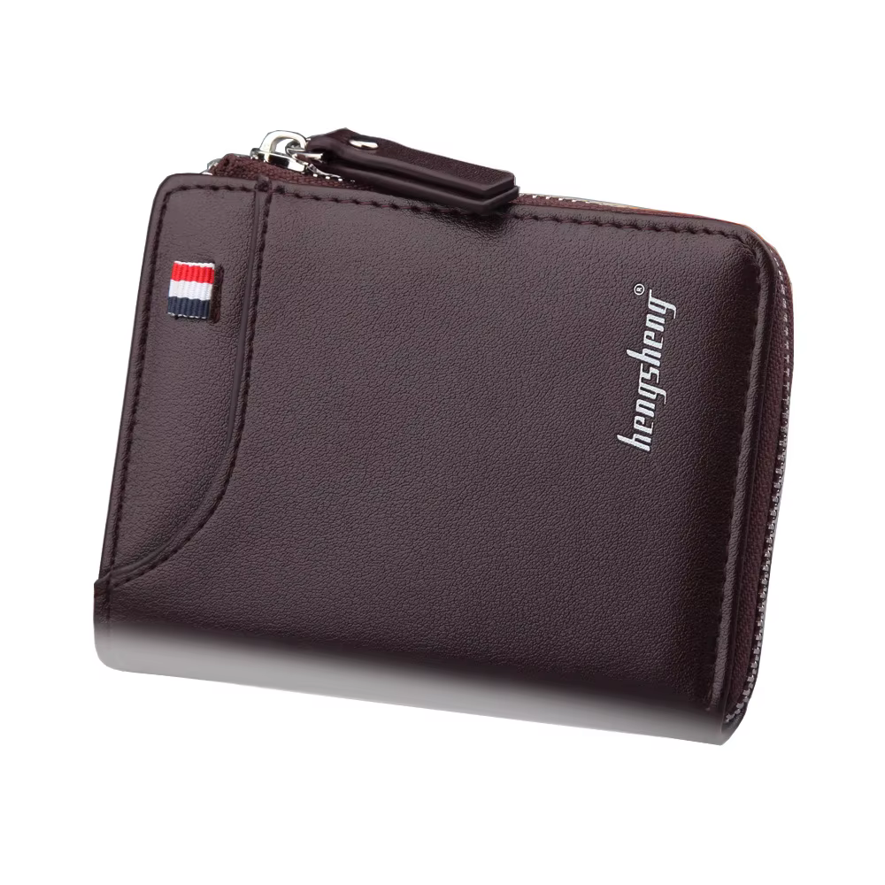 Portefeuille court en cuir PU pour hommes
