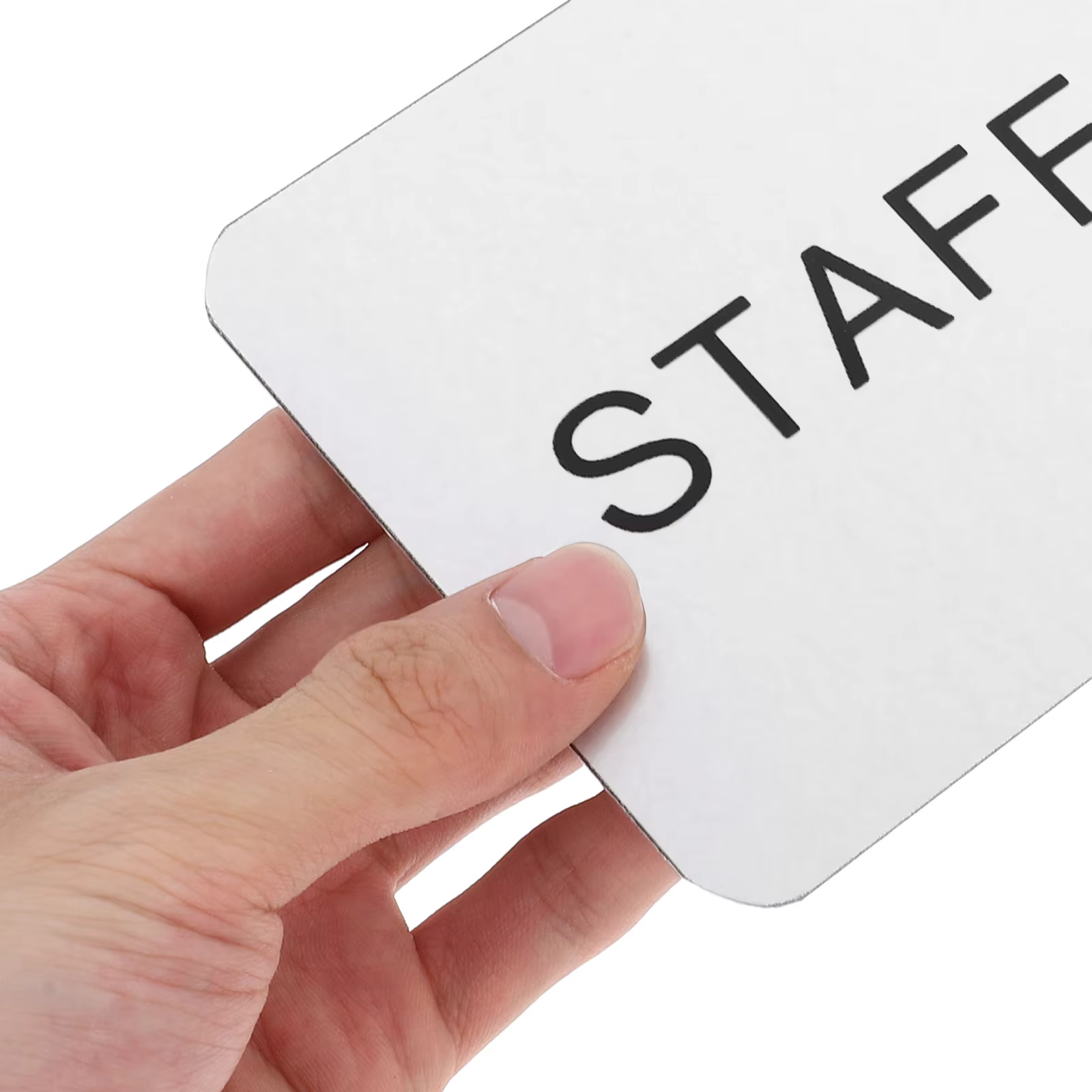 Panneau uniquement pour les employés avec Logo de bureau, pour porte, remplacement dédié, plaque de personnel de Restaurant en alliage d'aluminium