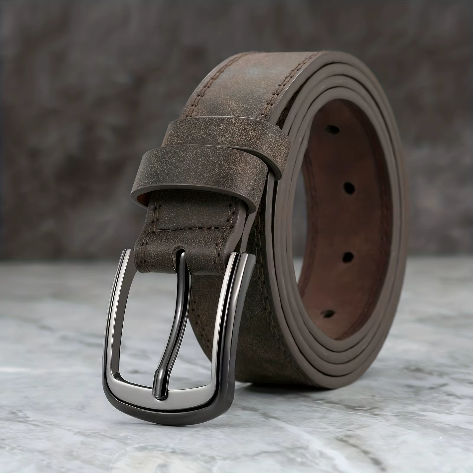 Ceinture décontractée de créateur pour hommes avec boucle à aiguille en métal