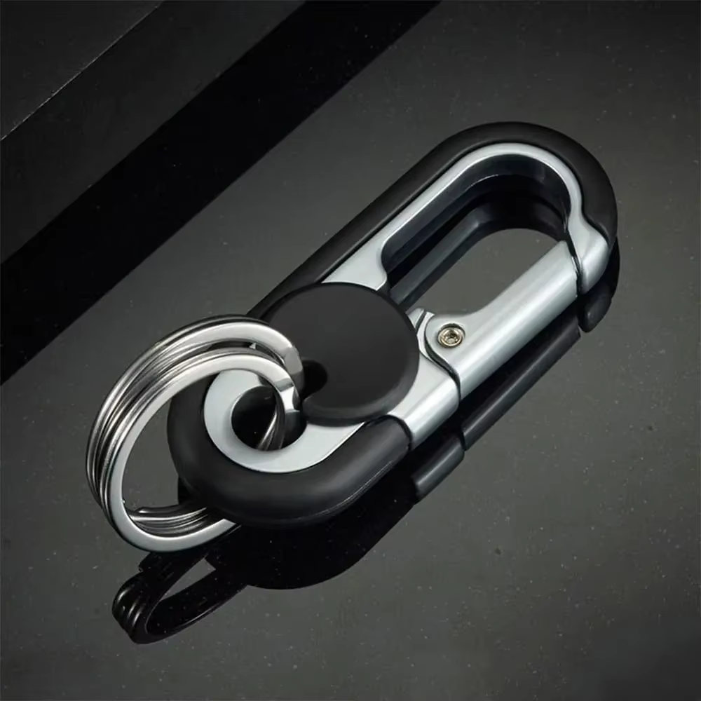 Porte-clés double anneau pour homme