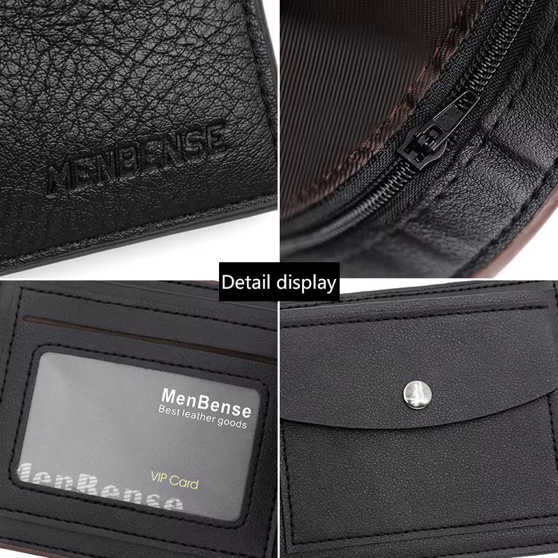 Portefeuille en cuir PU de haute qualité pour hommes
