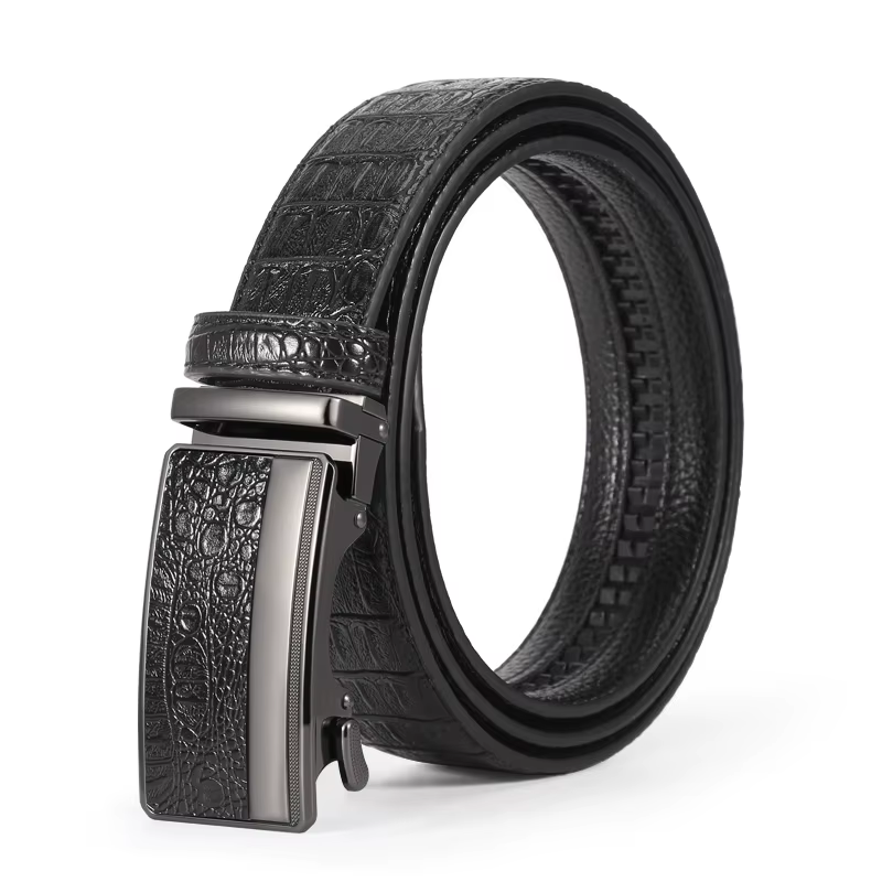 Ceinture d'affaires à boucle carrée pour hommes