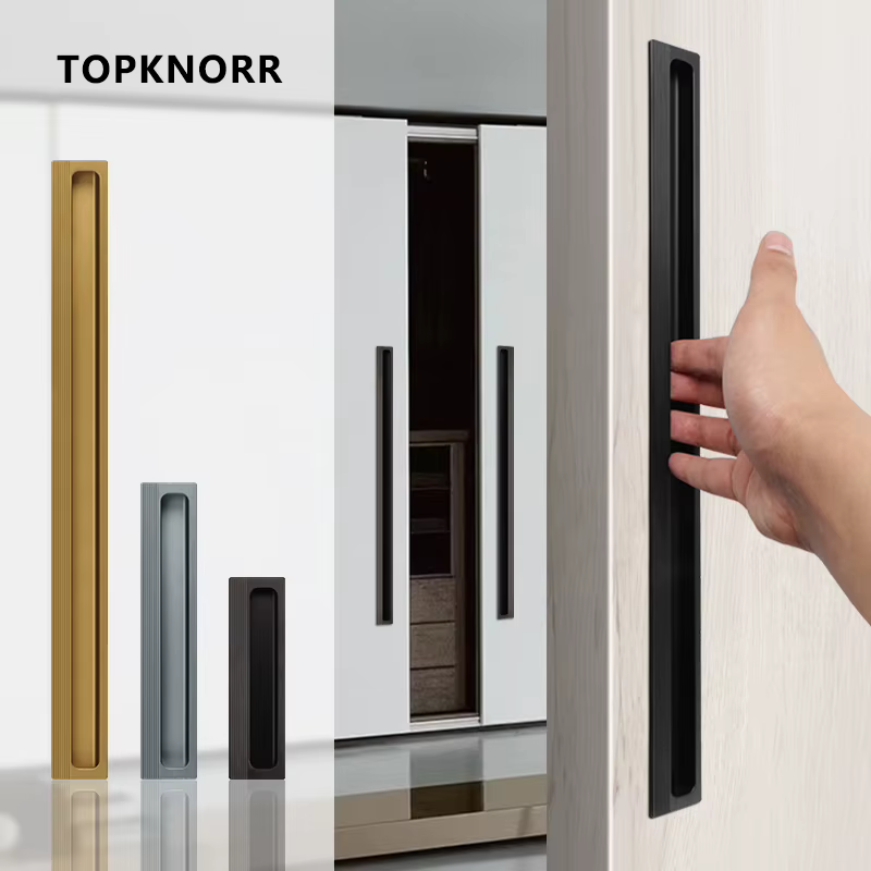 Poignée de porte d'armoire intégrée sans trou, bouton à main, moderne, simple, market, poignée de Cisco, poignée cachée d'armoire MELShoe