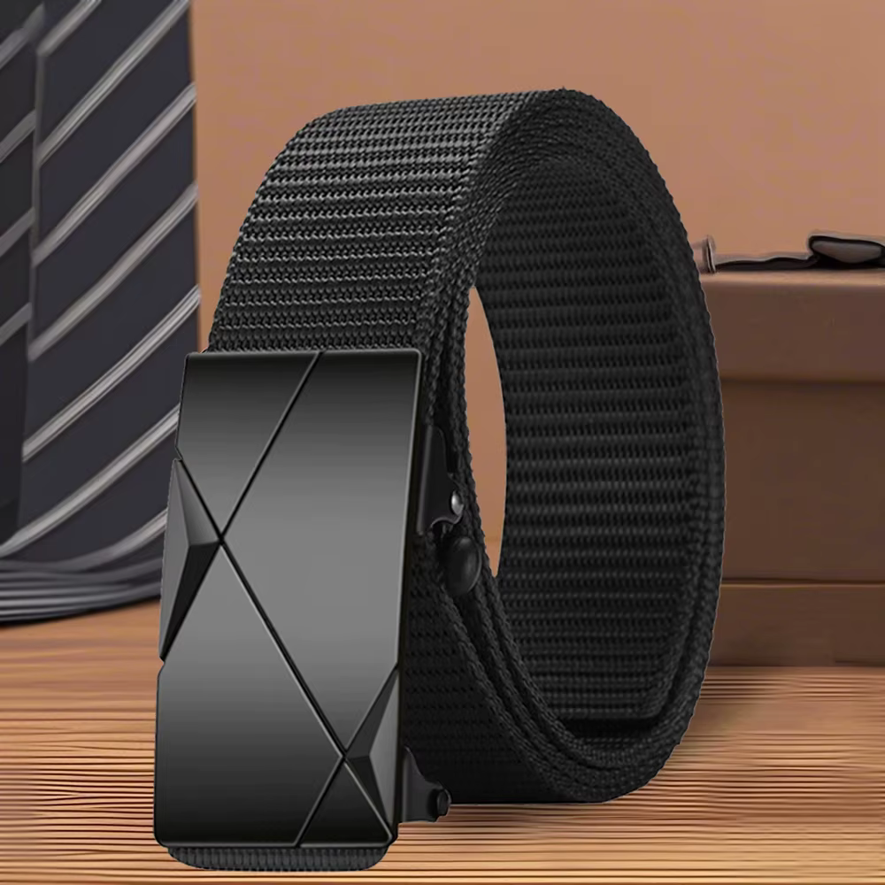 Ceinture de pantalon décontractée pour hommes, tendance et polyvalente, en toile, adaptée aux sports d'aventure en plein air