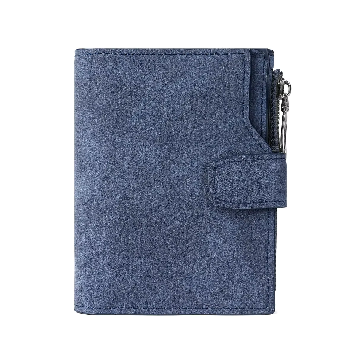 Portefeuille court vintage pour femme en cuir nubuck