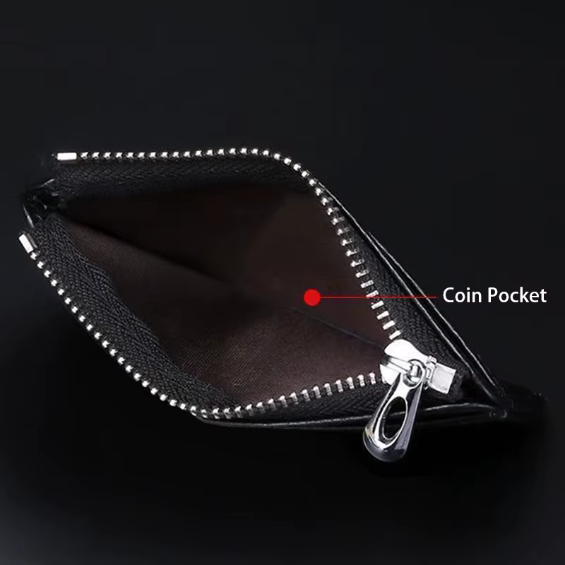 Portefeuilles fins pour hommes en cuir PU