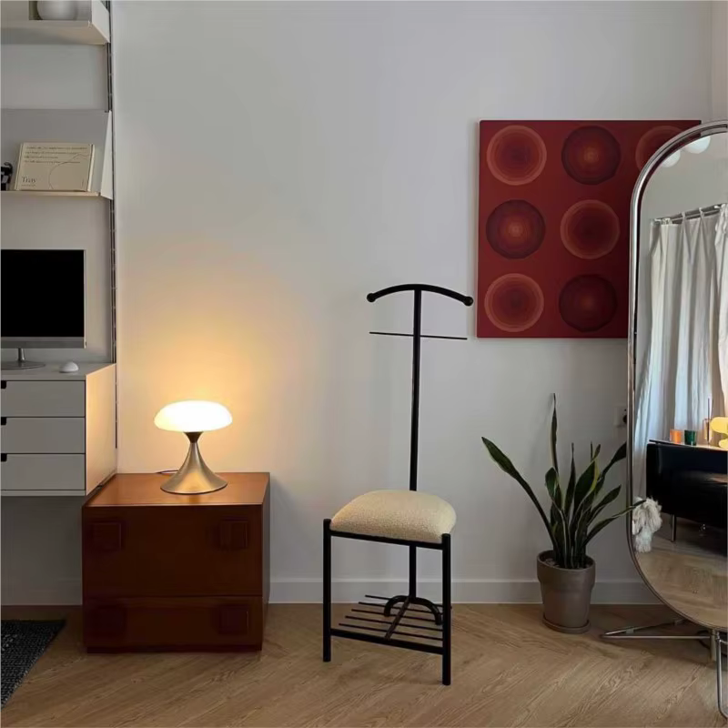 Manteau vertical simple et moderne pour chambre à coucher T1, vêtements de sol T1, cabine d'essayage, banc à chaussures