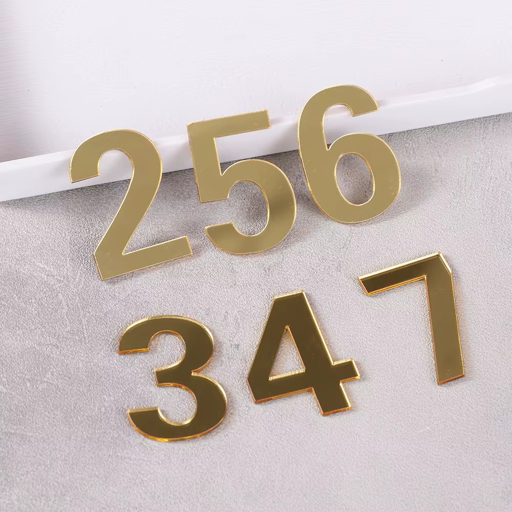 Plaque de numéro de porte autocollante, chiffres de porte de maison, adresse de la maison, autocollant d'hôtel, matériel de maison
