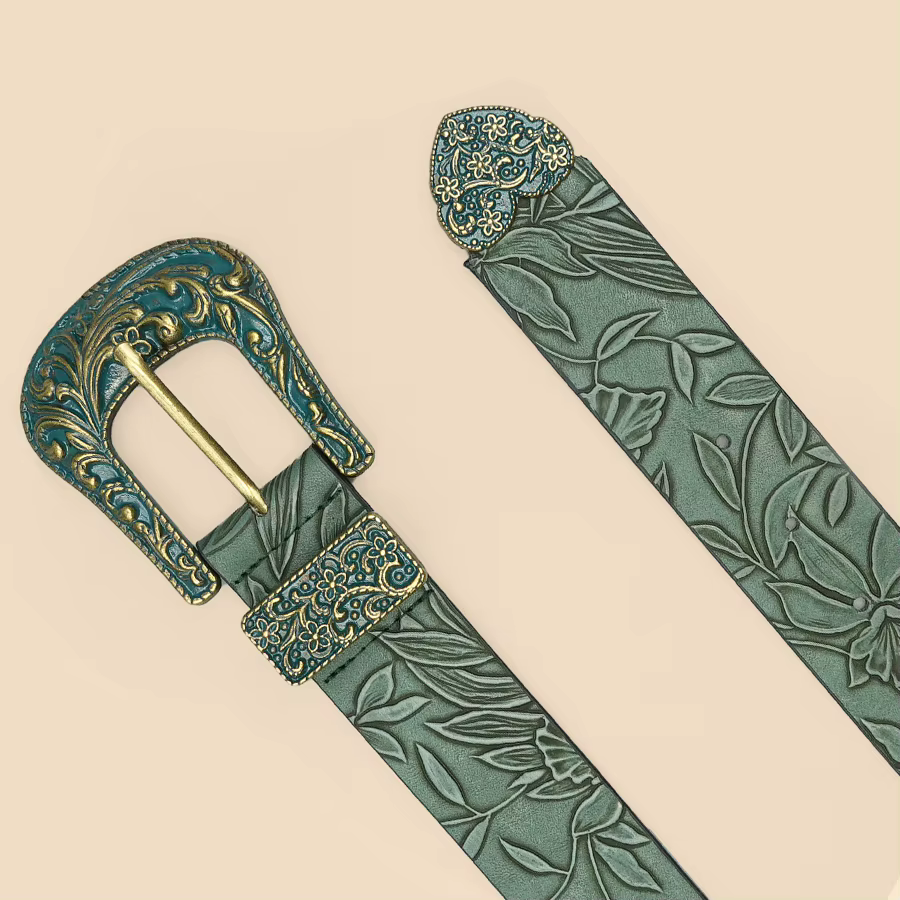 Ceinture sculptée avec impression de cuir chevelu pour femme