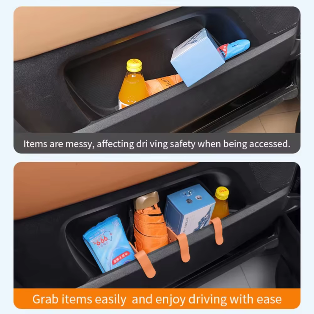Lot de 3 séparateurs de rangement ajustables pour compartiments de porte de voiture, accessoires d'organisation automobile