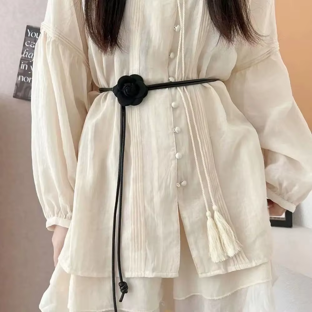 Ceinture de taille en corde en cuir élégante