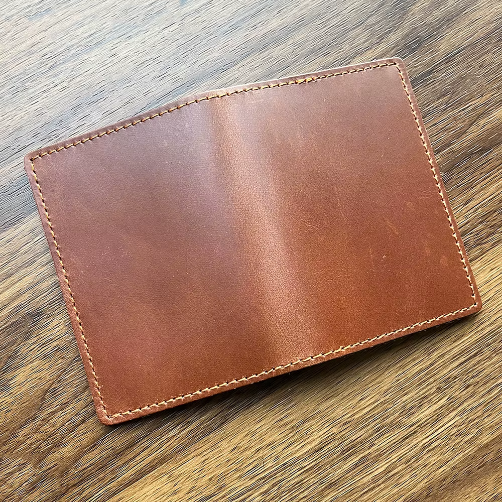 Porte carte bancaire personnalisé en cuir véritable pour hommes
