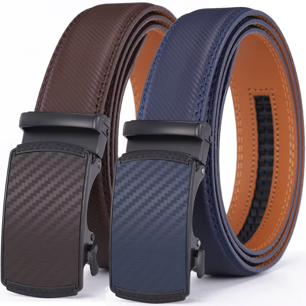Hommes ceinture en cuir alliage boucle automatique mâle